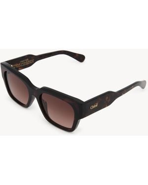 Chloé Occhiali Da Sole Gayia Marrone Taglia 100% Acetato - Nero