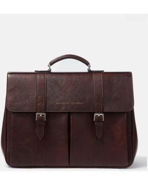 Brunello Cucinelli Leather Briefcase - Brown