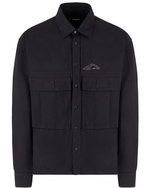 DSquared² Icon Ripstop Cropped Shirt - Black