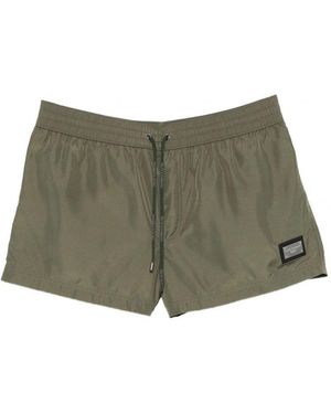 Dolce & Gabbana Plaque Swimshorts - Grey