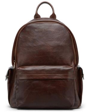 Brunello Cucinelli Leather Backpack - Brown