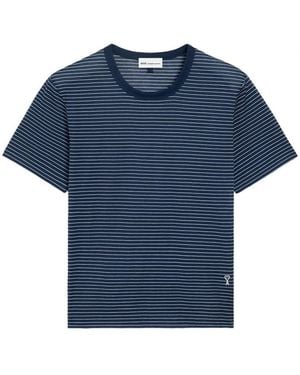 Ami Paris Striped Adc T Shirt - Blue