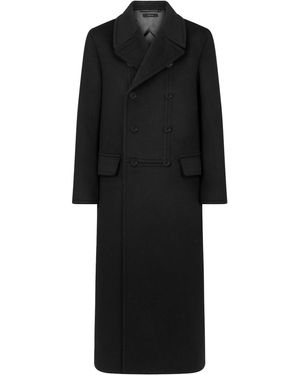 Tom Ford Pure Cashmere Melton Db Coat - Black