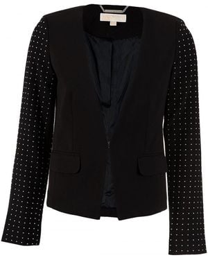 Michael Kors Black Studded Blazer Colour: Black