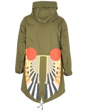 Givenchy Embd Back Parka Khaki - Green