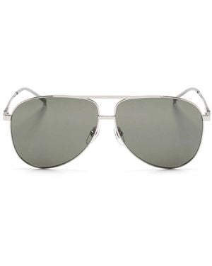 Gucci Metal Webbing Aviator Sunglasses - Grey