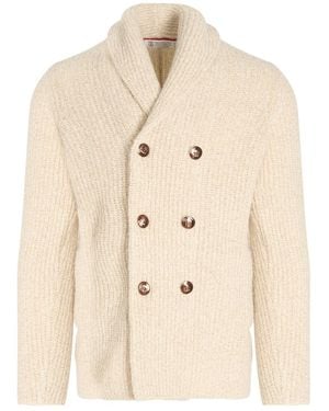 Brunello Cucinelli Double Breast Cardigan - Natural