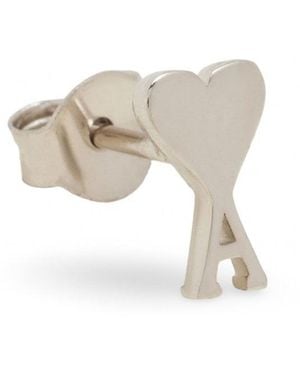 Ami Paris Ami De Coeur Studs - White