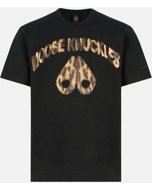 Moose Knuckles Leo Logo T Shirt - Black