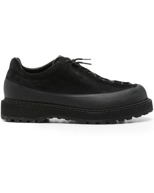 Stone Island Lace-Up Suede Trainers - Black