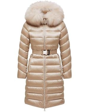 Moncler Leersie Long Coat - Natural