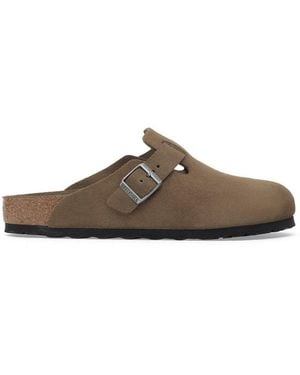 Birkenstock Boston Soft Footbed Suede Leather - Brown