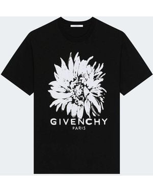 Givenchy Sunflower Print T Shirt - Black