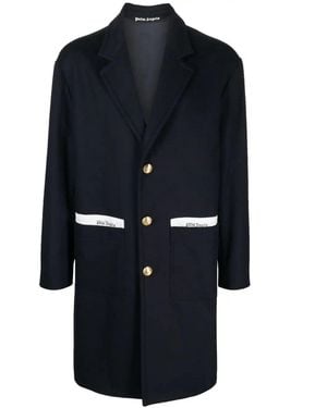 Palm Angels Sartorial Tape Uniform Coat - Blue