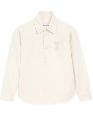 Ami Paris Knitted Adc Overshirt - White
