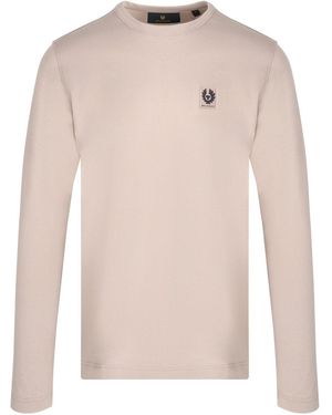 Belstaff Patch Logo Ls T Shirt - Pink
