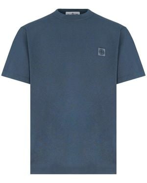 Stone Island Patch Logo 2100030 T Shirt - Blue