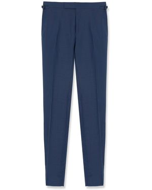 Tom Ford Shelton Mohair Silk Trousers - Blue