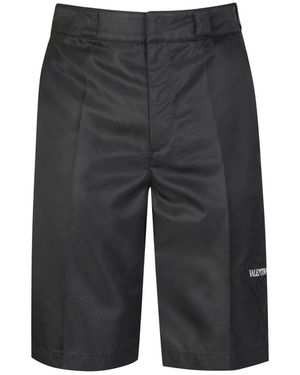 Valentino Tab Logo Shorts - Grey