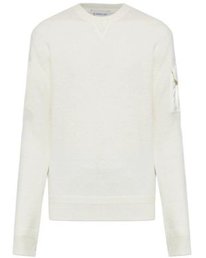 Moncler Sleeve Pocket Jumper - White