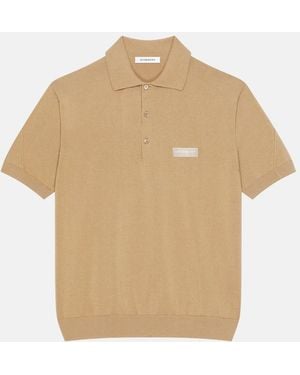 Givenchy Gros Grain Detail Polo Shirt - Natural