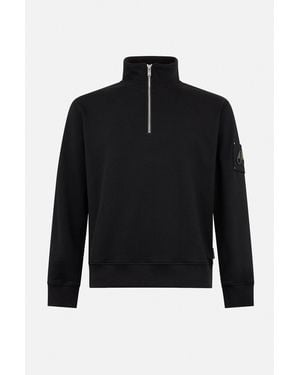 Moose Knuckles Hartsfield 1/4 Zip Sweatshirt - Black