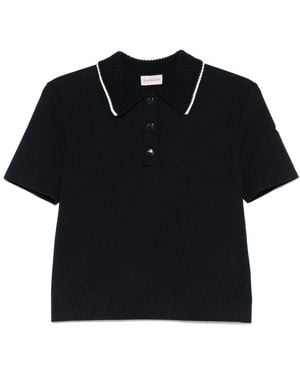 Moncler Knitted Polo - Black