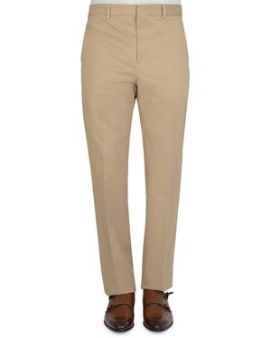 Valentino Cotton Gabardine Trousers - Natural
