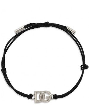 Dolce & Gabbana Dg Leather Bracelet - Black