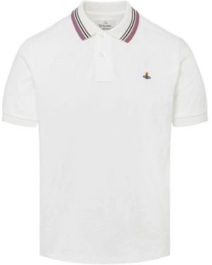Vivienne Westwood Orb Ss Piquet Polo Shirt - White