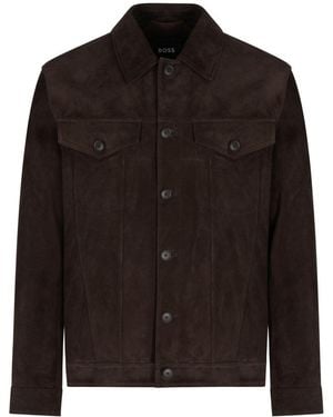BOSS C Merak 1 Leather Jacket - Black
