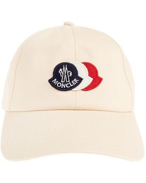 Moncler Triple Logo Cap - Natural