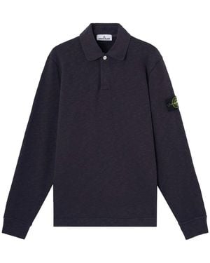Stone Island S0238 Jersey Polo Shirt - Blue