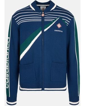 CASABLANCA Pyramid Jacquard Jacket - Blue