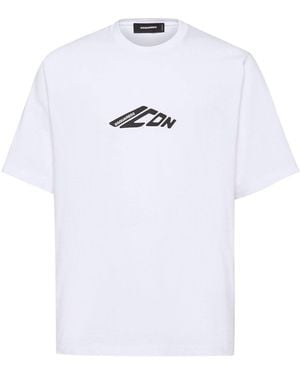 DSquared² Icon Loose Fit T Shirt - White