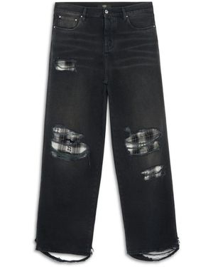 Amiri Flannel Repair BAGGY Jean - Black