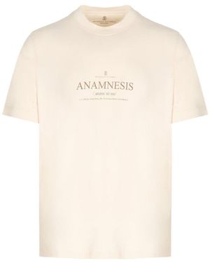Brunello Cucinelli Text T Shirt - White