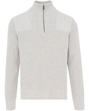 Belstaff Commander 1/4 Zip Jumper - White