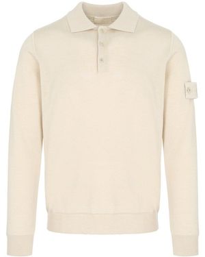 Stone Island Ghost 5100076 Knitted Polo - White