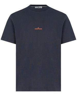 Stone Island Branded 2100001 T Shirt - Blue