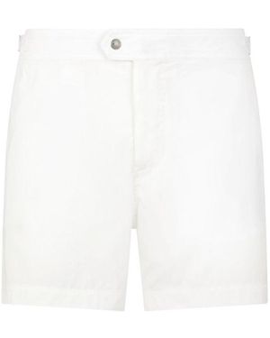 Tom Ford Compact Poplin Swim Shorts - White