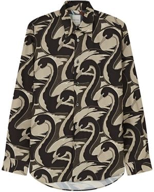Paul Smith Swan Print Tailored Shirt - Black