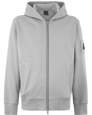Moose Knuckles Hartsfield Zip Hooded Top - Grey