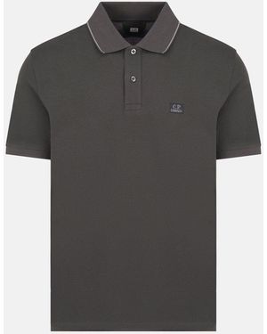 C.P. Company Stretch Piquet Polo - Black