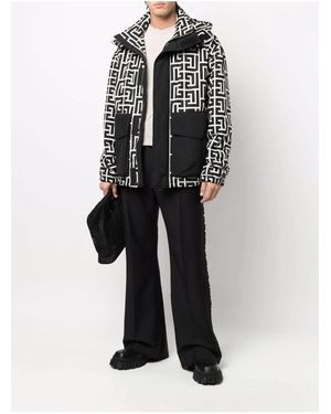 Balmain Monogram Nylon Jacket - Black