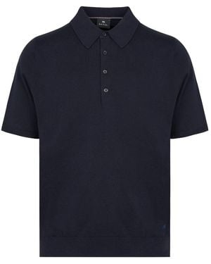 Paul Smith Ps Knitted Polo Shirt - Blue