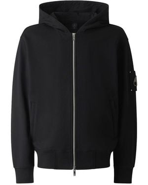 Moose Knuckles Hartsfield Zip Hooded Top - Black