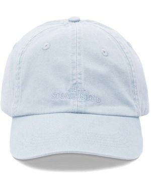 Stone Island S0106 Canvas Cap - Blue