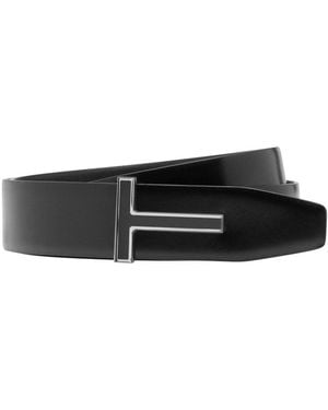 Tom Ford Reversible Leather 40mm Belt - Black
