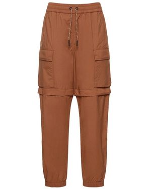 Moncler Cuffed Cargo Trousers - Brown